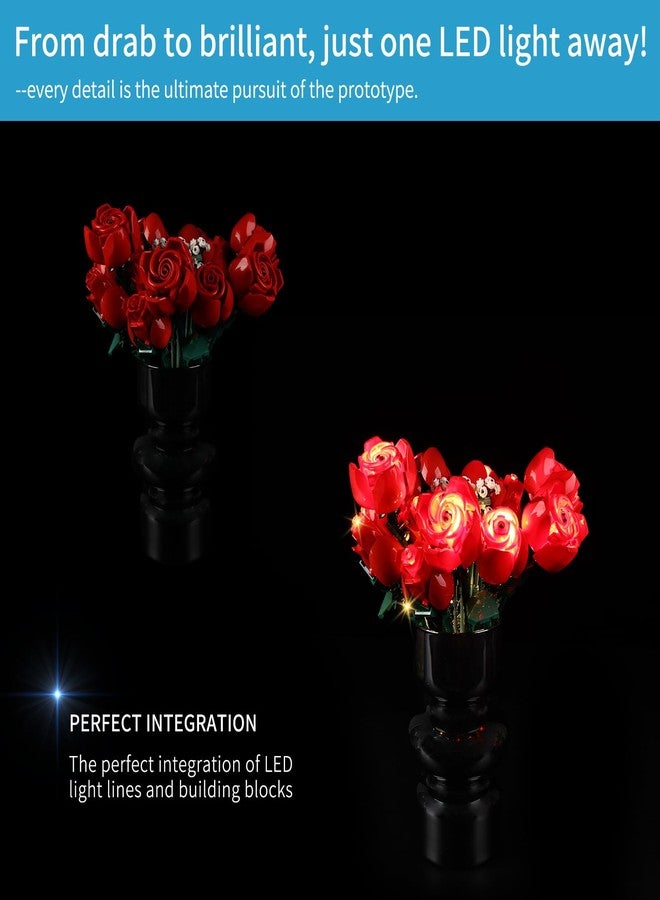 BrickSoul LED Light Kit Compatible with Lego 10328, Lighting Kits Compatible with Rose Flower Bouquet, Lights Only (Model Not Included), Classic Version - Image 2